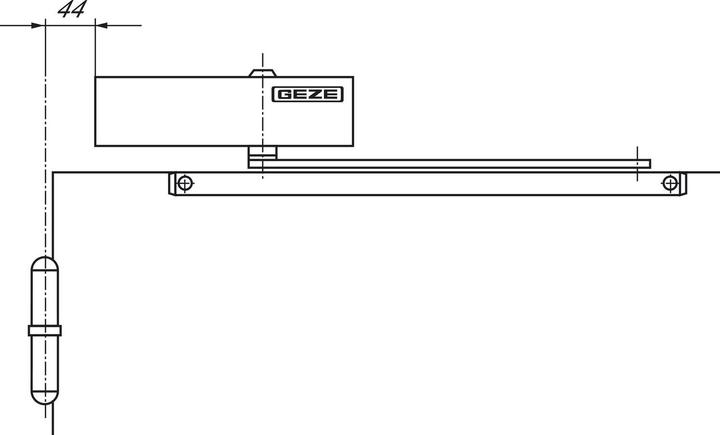 Actual product image Geze Door closer TS 3000 V | EN 1-4 | with guide rail, without hold-open device, black