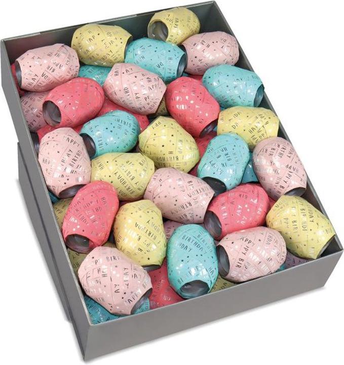 Actual product image Pattberg Fake Ribbons Birthday 50 pieces multicoloured (Gift bag, 50 x)