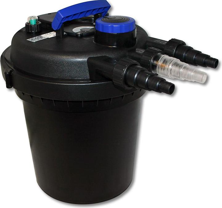 Produktbild SunSun Druckteichfilter 6000l 11W UVC,20W Pumpe Schlauch Skimmer Springbrunnen
