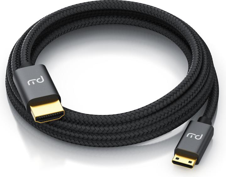 Produktbild Primewire Mini HDMI auf HDMI Kabel, Typ C auf Typ A, 4K miniHDMI Adapterkabel 3840 x 2160 @ 60 Hz, HDR, ARC (2 m, HDMI)
