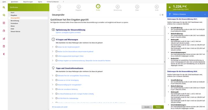 Produktbild Lexware QuickSteuer 2023 (1 User, unbegrenzt)