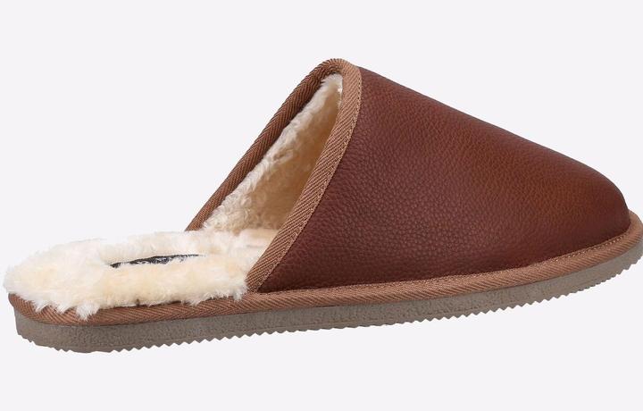 Actual product image Hush Puppies Pantoufles en cuir pour hommes Coady (42)