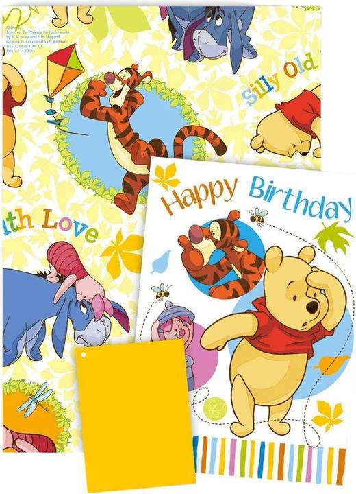Image du produit Winnie the Pooh - Ensemble Carte d'anniversaire (Papier cadeau, 1 x)