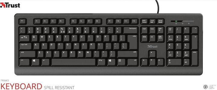 Actual product image Trust Primo Keyboard USB QWERTY US English Black (US, Cable)