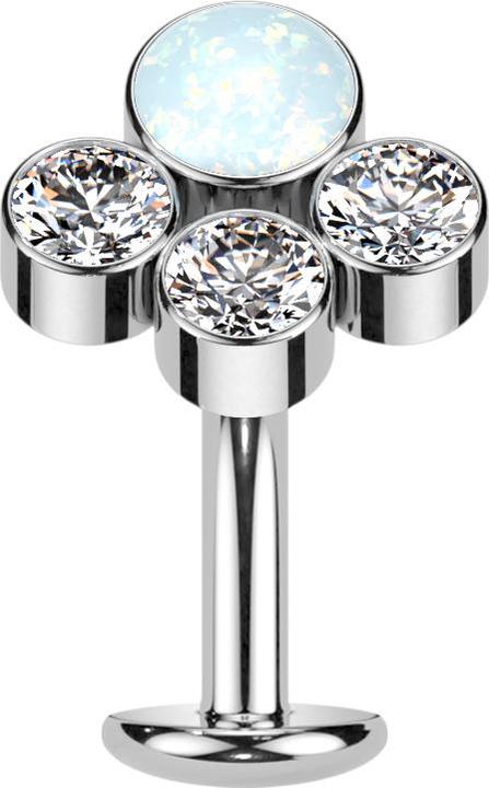 Produktbild Star Piercing Flared Plug matt schwarz aus Glas (Glas, Titan G23)