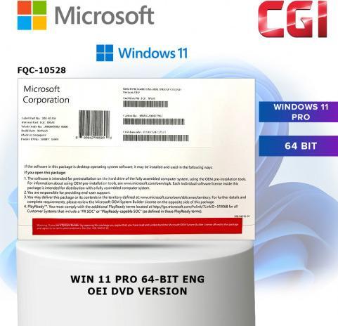 Actual product image Microsoft Windows 11 Pro (ENG) (1 User, unlimited)