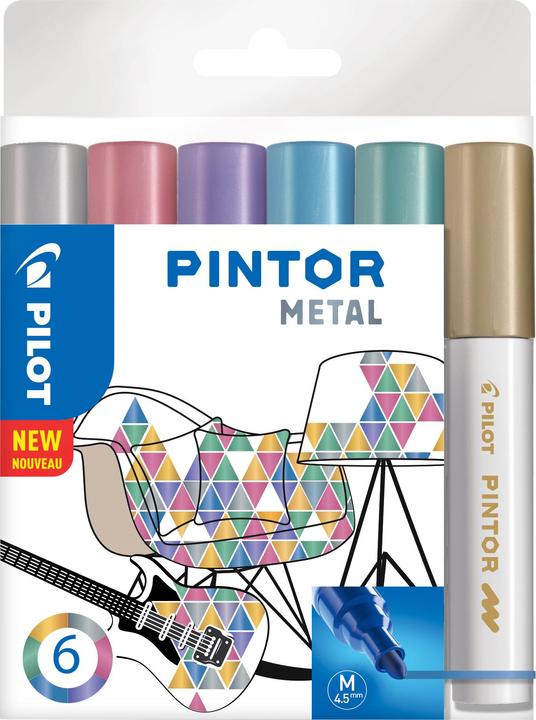 Produktbild Pilot Pintor Medium Set à 6 Metallic (Metallic, 4.50 mm, 6 x)
