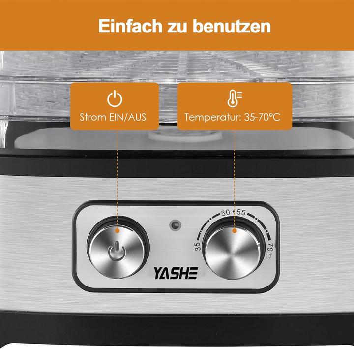 Actual product image Yashe GGJ-261A Dörrautomat mit 5 höhenverstellbaren Tabletts