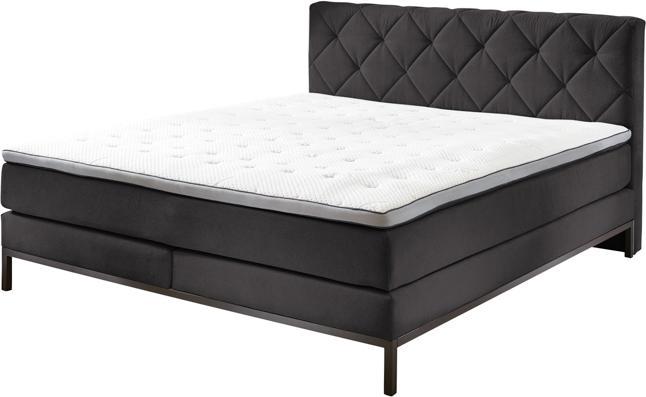 Sun garden BX 2180 Rockaway box spring bed solid wood/fabric with TFK mattress (180 x 200 cm)