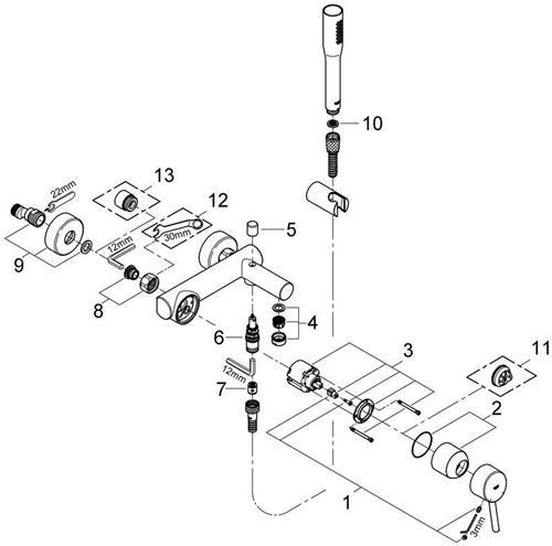 Produktbild Grohe Concetto Einhand-Wannenbatterie