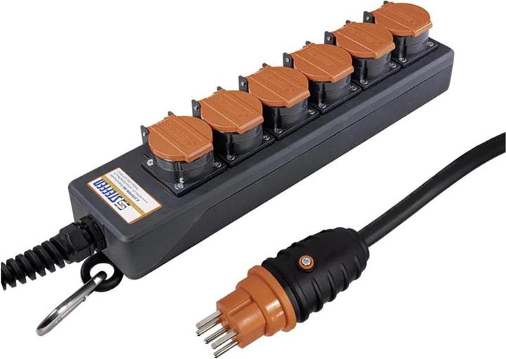 Steffen Power strip IP55 PROFESSIONAL 6xT15 5m (6 x, Type 15)