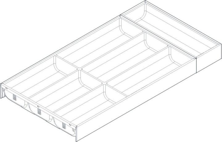 Blum Ambia-Line cutlery tray 574x300x50, steel orion grey matt