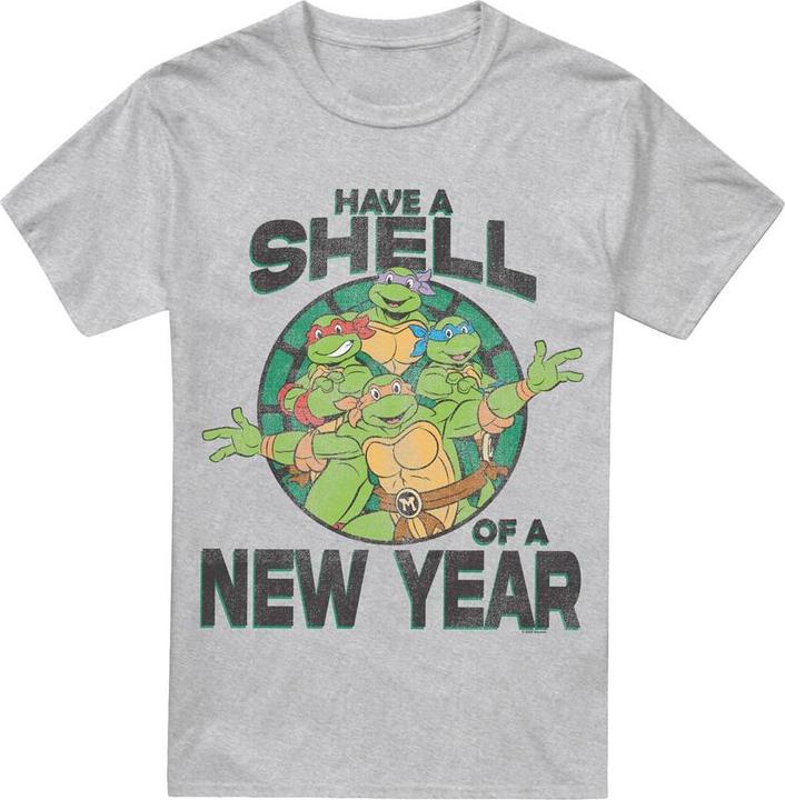 Actual product image Teenage Mutant NT Mens Shell Of A New Year T-Shirt (4XL)