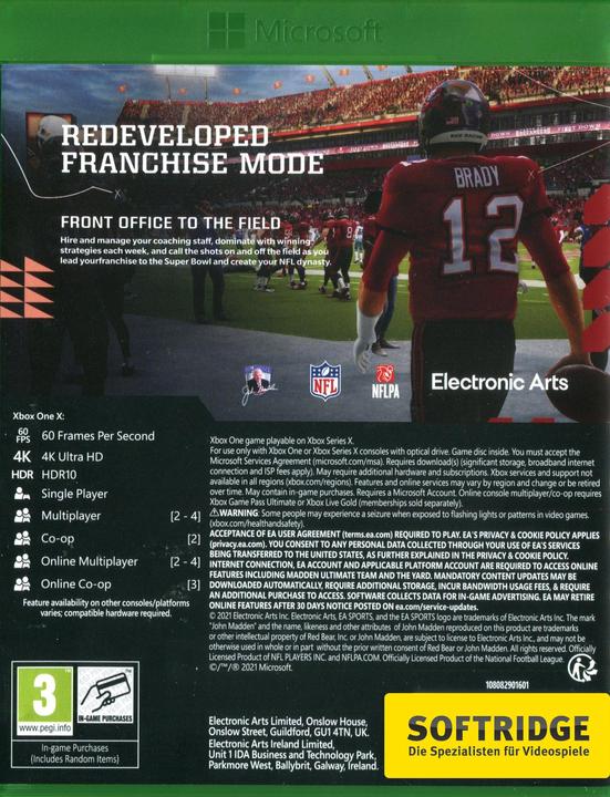 Produktbild EA Games Madden NFL 22 (Xbox One S, IT)
