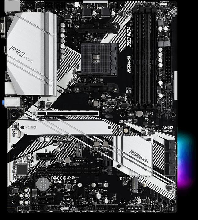 Productafbeelding AsRock B550 Pro4 (AM4, AMD B550, ATX)