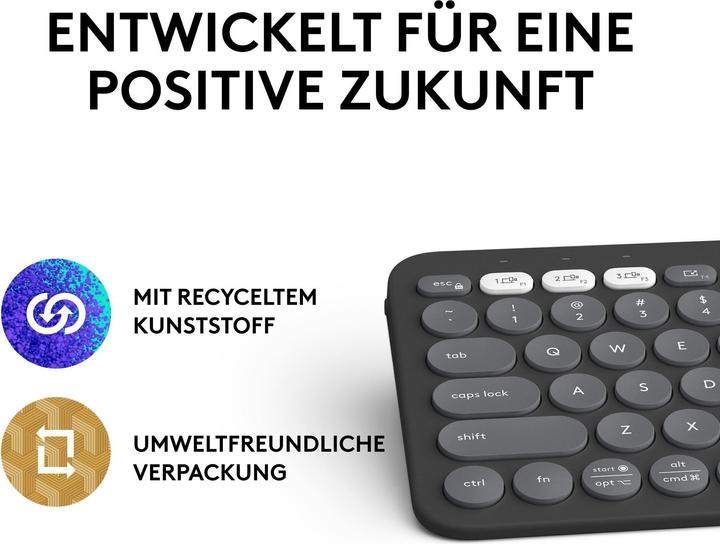 Actual product image Logitech PEBBLE KEYS 2 K380S TONAL (DE, Wireless)