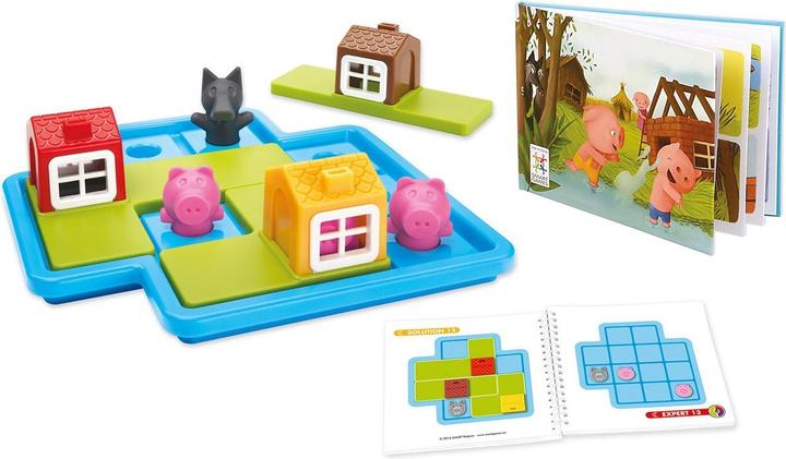 Image du produit Smart Games Jeu de puzzle Trois petits cochons - Deluxe (Italien, Anglais, Français, Multilingue, Allemand)