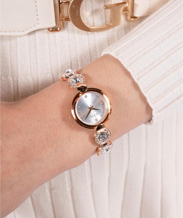Immagine prodotto Guess P RS GLD CS / SUN SLV DL / P RS GLD BRCT W/ CRYS W/ ADJT G LINKS Orologio da polso (26 mm)