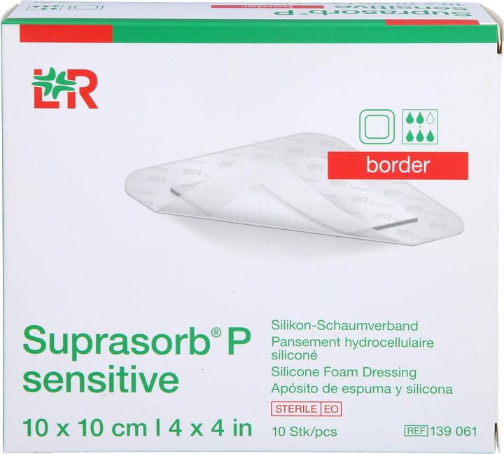 Actual product image Suprasorb P sensitive border 10x10cm (10 x)