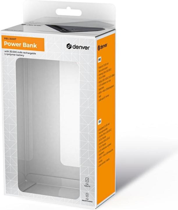 Produktbild Denver PBS-30007 (30000 mAh, 10 W, 10 Wh)