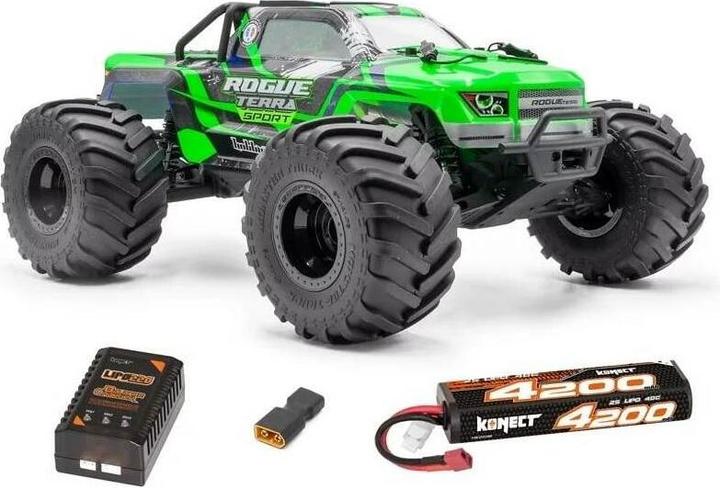 Actual product image Hobbytech Monster Truck Rogue Terra Brushless Green, RTR, 1:10 (RTR Ready-to-Run)