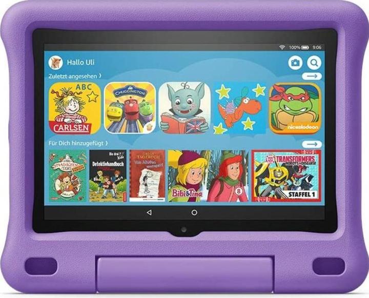 Actual product image Amazon Fire HD 8 Kids Edition tablet, 20.32 cm (8 inch) display, 32 GB, purple child-sized case with... (WLAN only, 8", 32 GB, Violet)