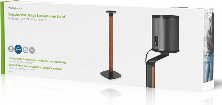 Produktbild Nedis Lautsprecherhalter | Kompatibel mit: Sonos® One SL™ / Sonos® One™ / Sonos® PLAY:1™ | Ständer | (1 Stk., Wandmontage, Höhenverstellbar)