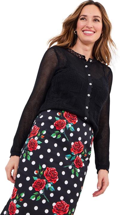 Actual product image Joe Browns Sheer Rose Lace Cardigan