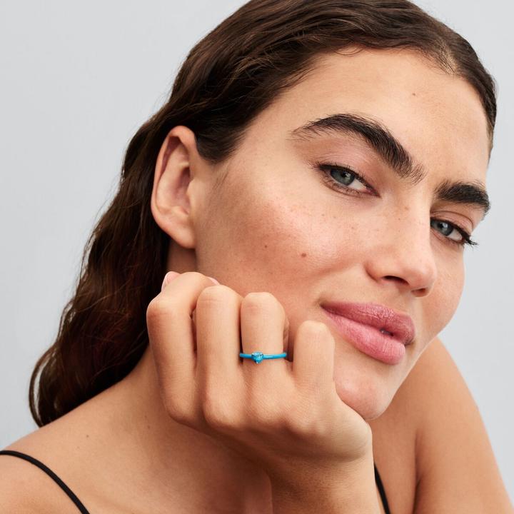 Immagine prodotto Pandora ME Türkisfarbener Herz Stein Ring (64, 925 Argento)