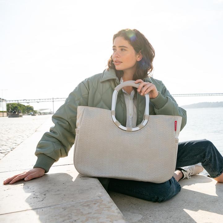 Actual product image reisenthel Shopping basket Loopshopper L Herringbone Sand