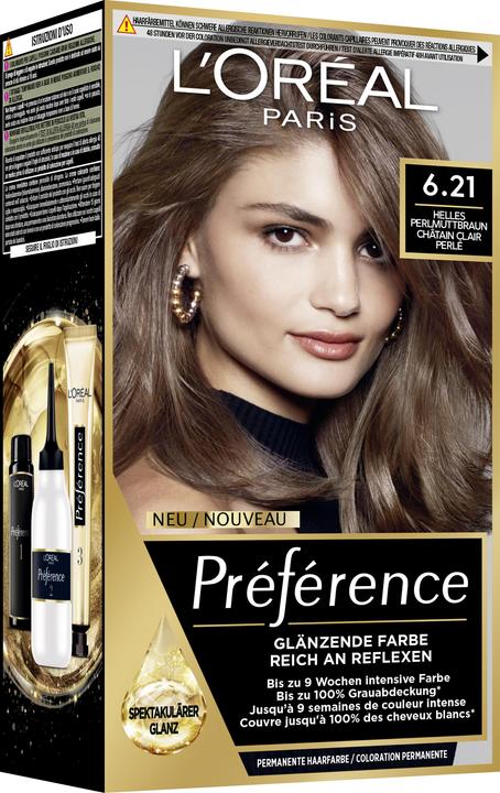 Produktbild L'Oréal Paris Preference Core (6.21 Helles Perlmuttbraun, Châtain clair perlé)