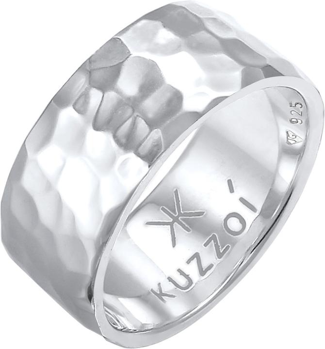 Immagine prodotto Kuzzoi Anello Anello a fascia da uomo in argento 925 martellato (66, 925 Argento)