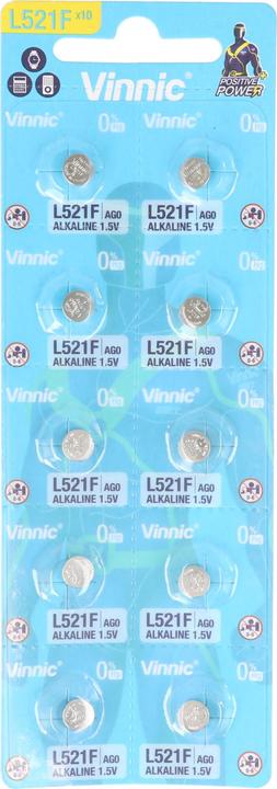 Image du produit Vinnic L521F - 10 Knopfzellen (10 pcs, LR 63, 42 mAh)