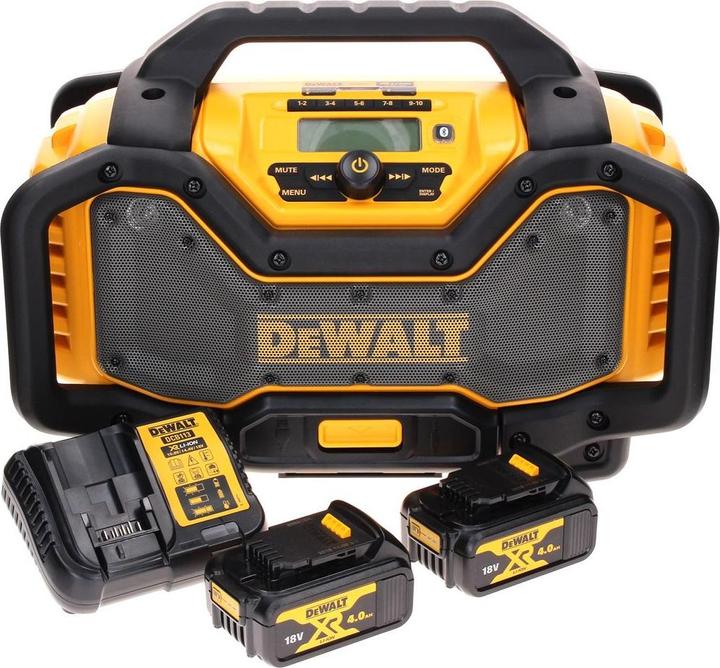 Image du produit DeWalt DCR 027 M2 Radio sans fil DAB+ 10,8-18,0 V + 2x batterie 4,0Ah + chargeur (DAB+ DAB, FM, Bluetooth)