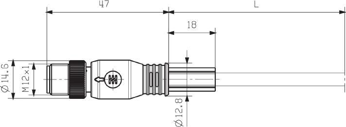Produktbild Weidmüller SAI LeitungenSAI ZUBEHOER LEITUNGEN BUSLEITUNGEN A SAIL-M12GM12SG-CD-20A