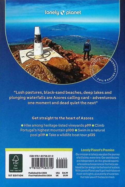 Produktbild Pocket Azores (Englisch, Lonely Planet, 2024)