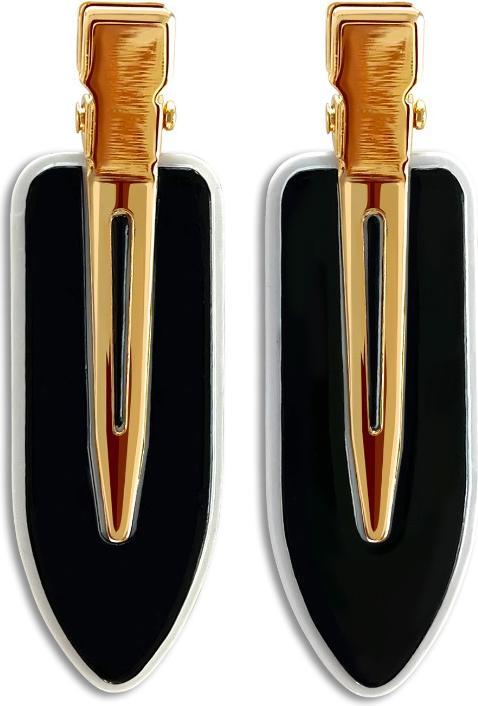 Vanessa Beauty Seamless Clips - Black/Gold Set (Haargummi, Schmuck)