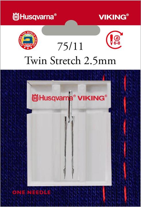 Produktbild Husqvarna Zwillingsnadel Stretch 75/11, Breite 2,5 mm