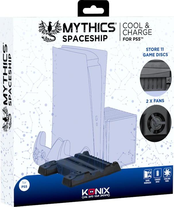 Immagine prodotto Konix Mythics Raffreddamento + Supporto di ricarica - Astronave (PS5)