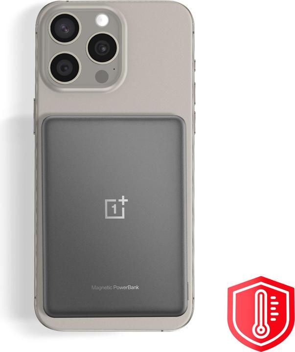 Produktbild OnePlus Slim Wireless Magnetic Power Bank, 5000 mAh, grau (5000 mAh, 10 W)