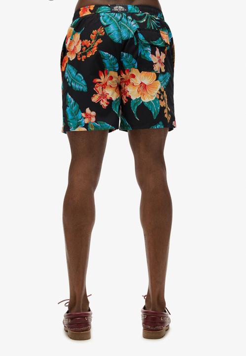 Produktbild Superdry 43cm lange Badeshorts mit Hawaii-Print (M)