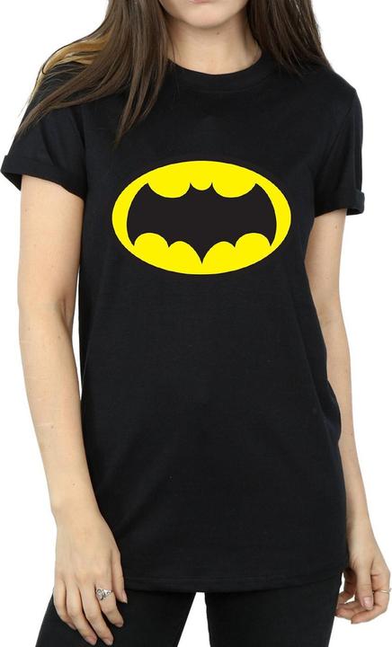 Immagine prodotto Maglietta Boyfriend in cotone con logo della serie TV di Batman donna/donna (XL)