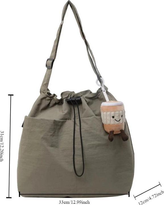 Actual product image Only-Bags.Store Nylon Shoulder Bag Lightweight Bag Large Capacity Commuter Tote Bag Crossbody Bag