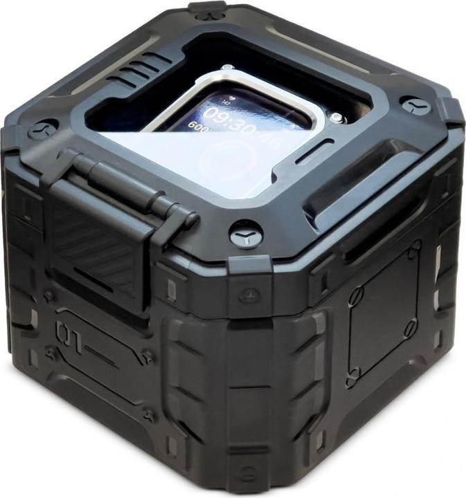 Immagine prodotto Kingxbar CYF140 Custodia rugged 2in1 per Apple Watch SE 6, 5, 4 (44 mm) in acciaio inossidabile con (44 mm, TPU, Nerūdijantis plienas)