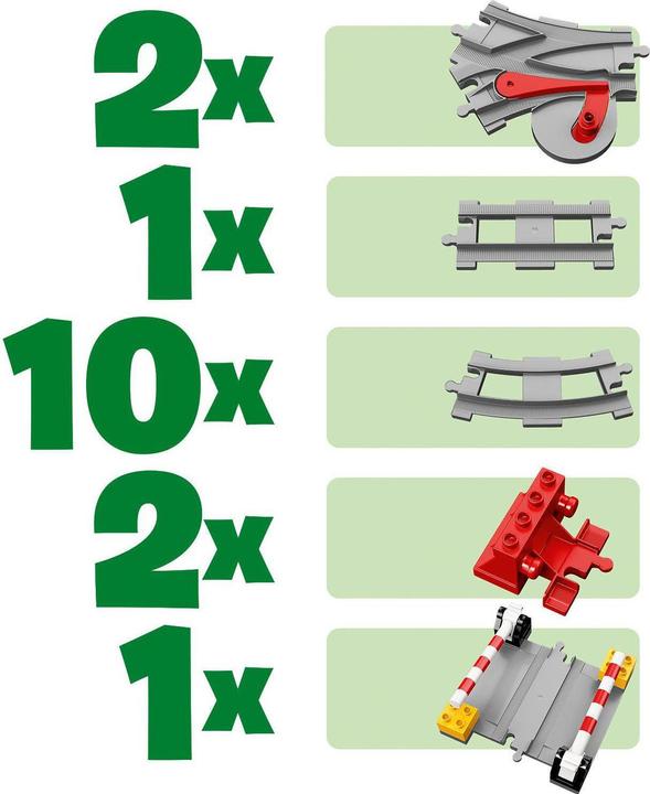 Produktbild LEGO Eisenbahn Schienen (10882)