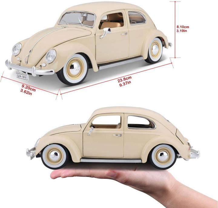 Actual product image Bburago 18-12029 1:18 VOLKSWAGEN KAFERT-BEETLE BLUE (4)