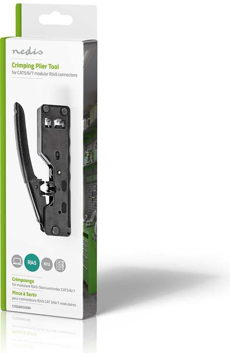 Actual product image Nedis Crimp pliers CAT5 / CAT5e / CAT6 / CAT6a / CAT7 / RJ12 / RJ45 Cutting/Plier/Stripping ABS/Stee