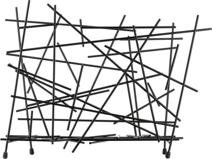 Alessi Zeitungsständer schwarz (45.5 x 28.5 x 35 cm)