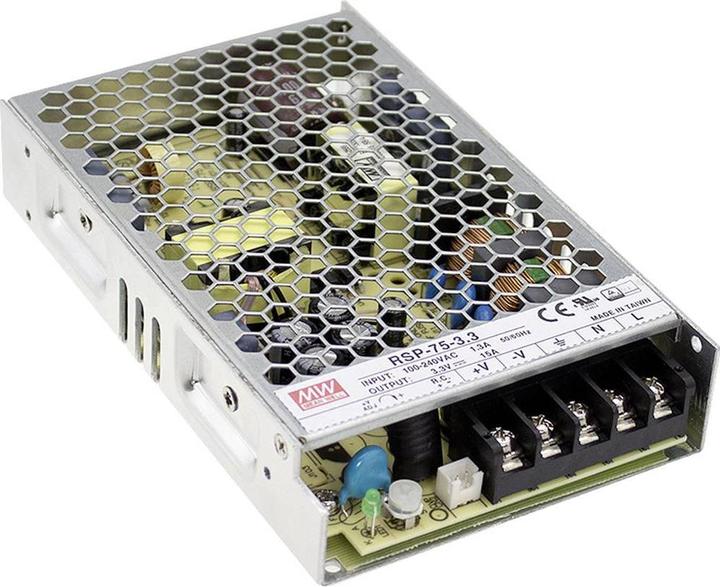Produktbild MeanWell MEAN WELL RSP-75-5, 75 W, 85 - 264 V, 47 - 63 Hz, Aktiv, 16 ms, 82%