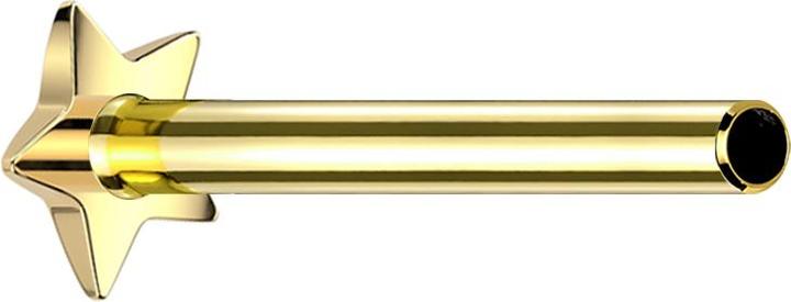 Star Piercing Micro Threadless Labret-Stab Stern vergoldet (ohne Messing, Titan G23)